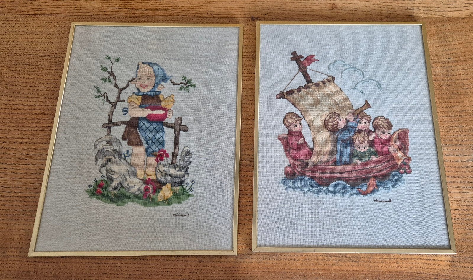 Hummel borduurwerk, Minder dan 50 cm, Ophalen of Verzenden, Zo goed als nieuw, Schilderij