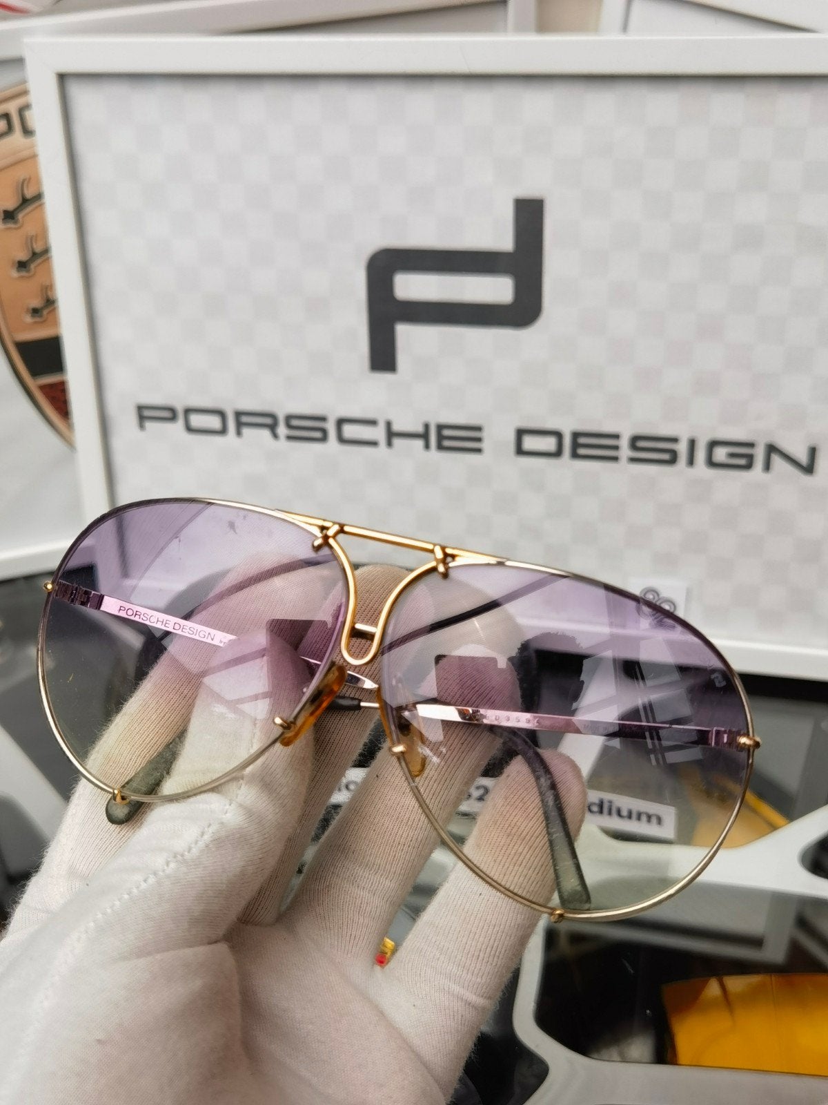 Origineel porsche design vintage piloten zonnebril by carrer, Ophalen of Verzenden, Zo goed als nieuw, Bruin, Carrera