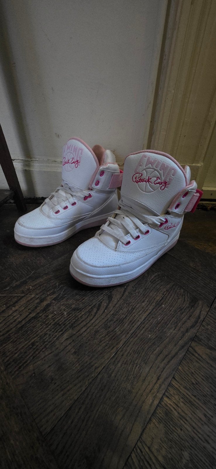 Ewing sneakers wit/roze - Gedragen, vallen kleiner, Ophalen, Zo goed als nieuw, Roze