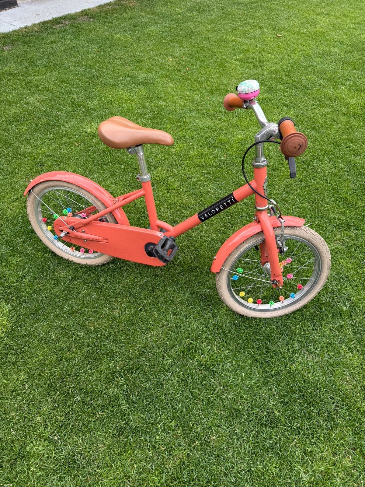 Te koop Velorettie kinderfiets, Ophalen, Gebruikt, Terugtraprem, Minder dan 16 inch