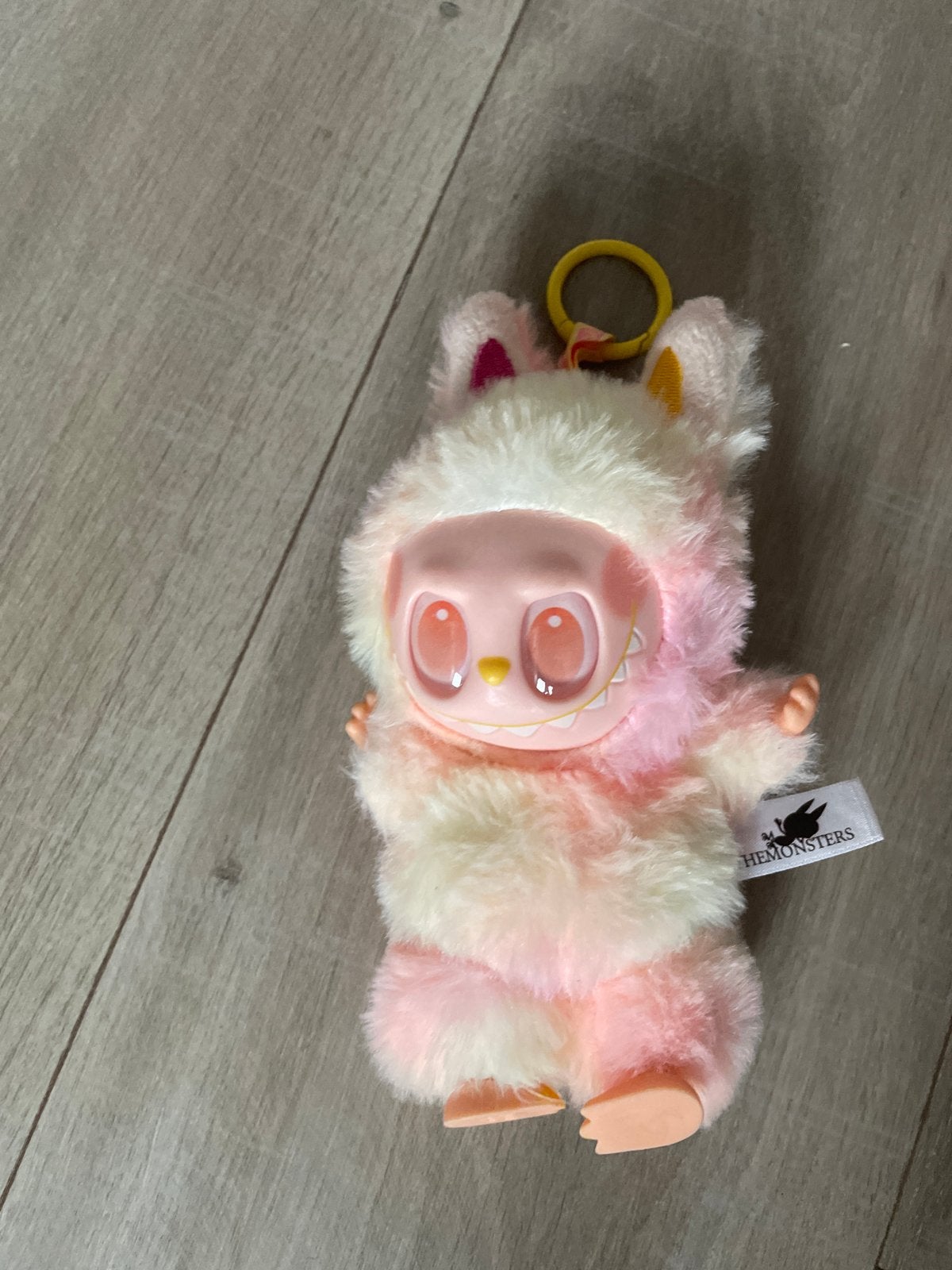 The Monsters Labubu Pluche Sleutelhanger Roze/Wit, Ophalen, Overige merken, Overige karakters, Overige typen