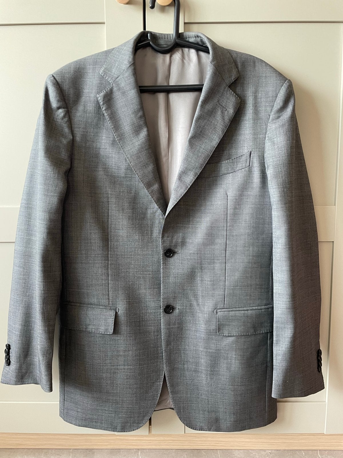 Suitsupply Grijze Blazer - Pure Wol, Maat 98 (L), Ophalen, Zo goed als nieuw, Maat 52/54 (L), Grijs