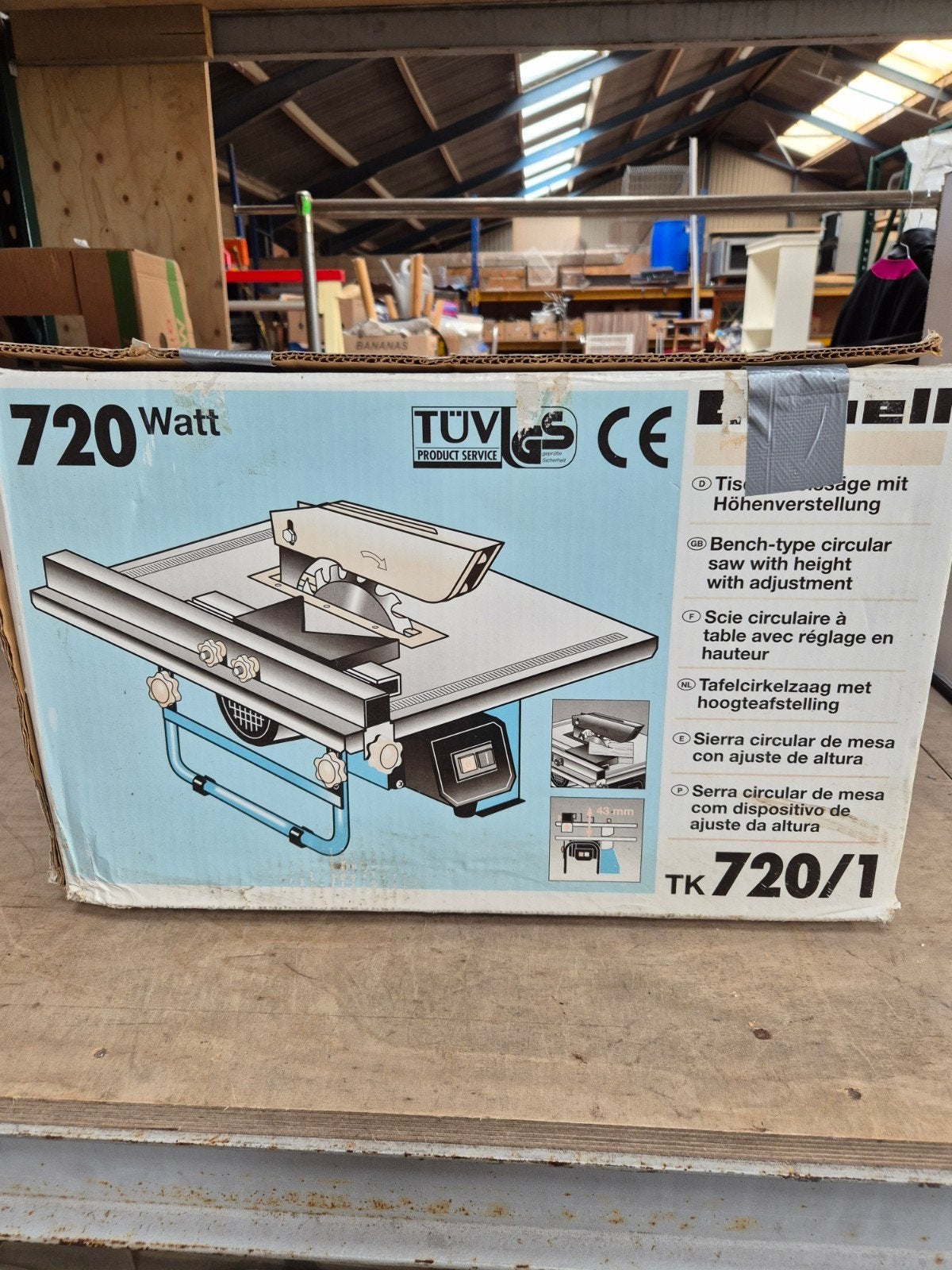 Einhell TK 720/1 Tafelcirkelzaag met hoogteverstelling, Doe-het-zelf en Verbouw, Gereedschap | Zaagmachines, Info@einhell.com