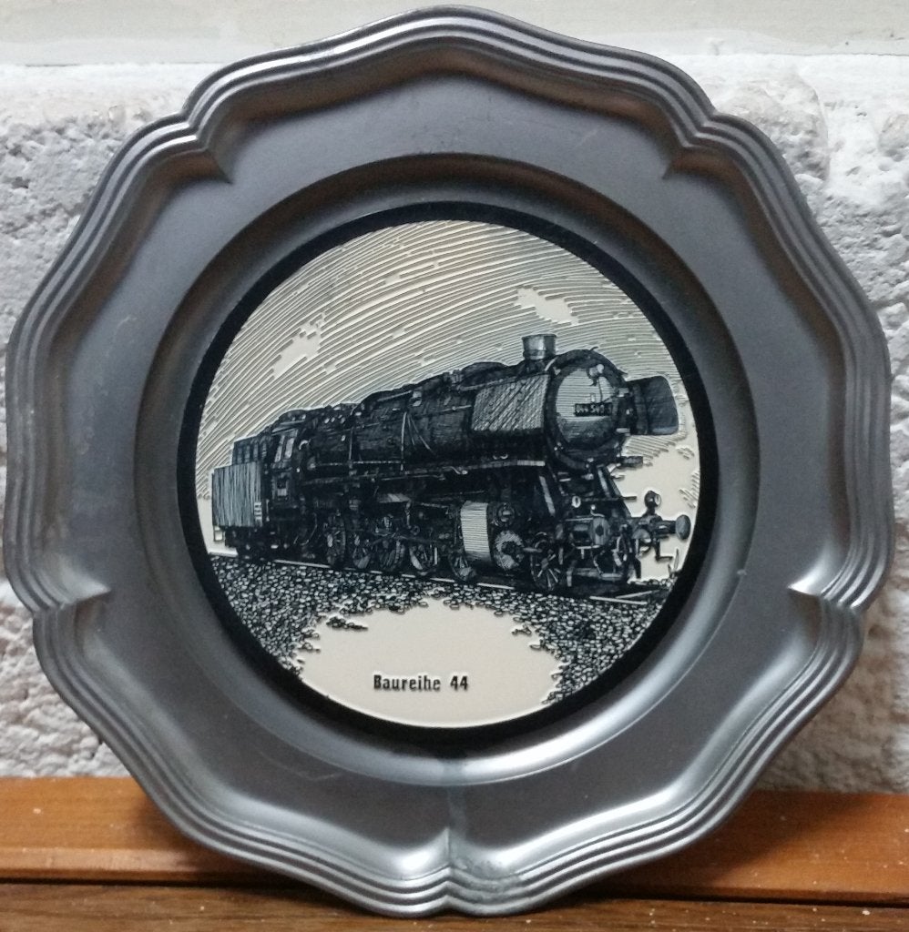 Tinnen wandbord stoomlokomotief Baureihe 44, Ophalen of Verzenden, Nieuw, Trein, Overige typen