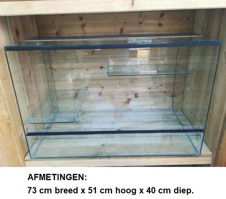 terrarium / glazenkooi groot knaagdierverblijf XL, Dieren en Toebehoren, Knaagdieren en Konijnen | Hokken en Kooien, Zo goed als nieuw