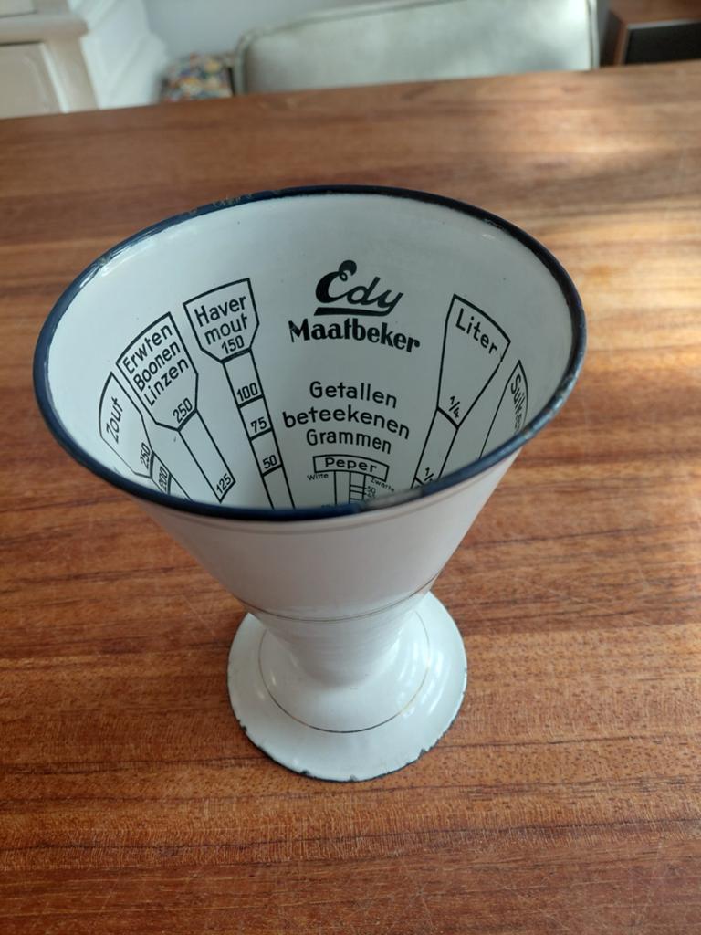 Vintage Retro emaille Edy Maatbeker, Ophalen of Verzenden