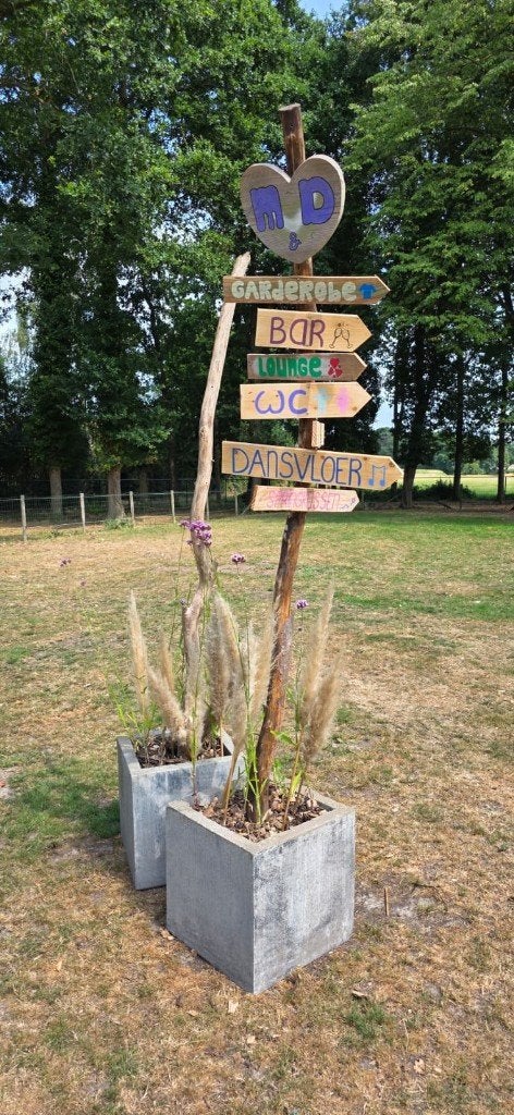Wegwijzerbordjes in plantenbak, Tuin en Terras, Ophalen, Gebruikt, Minder dan 60 cm, Vierkant