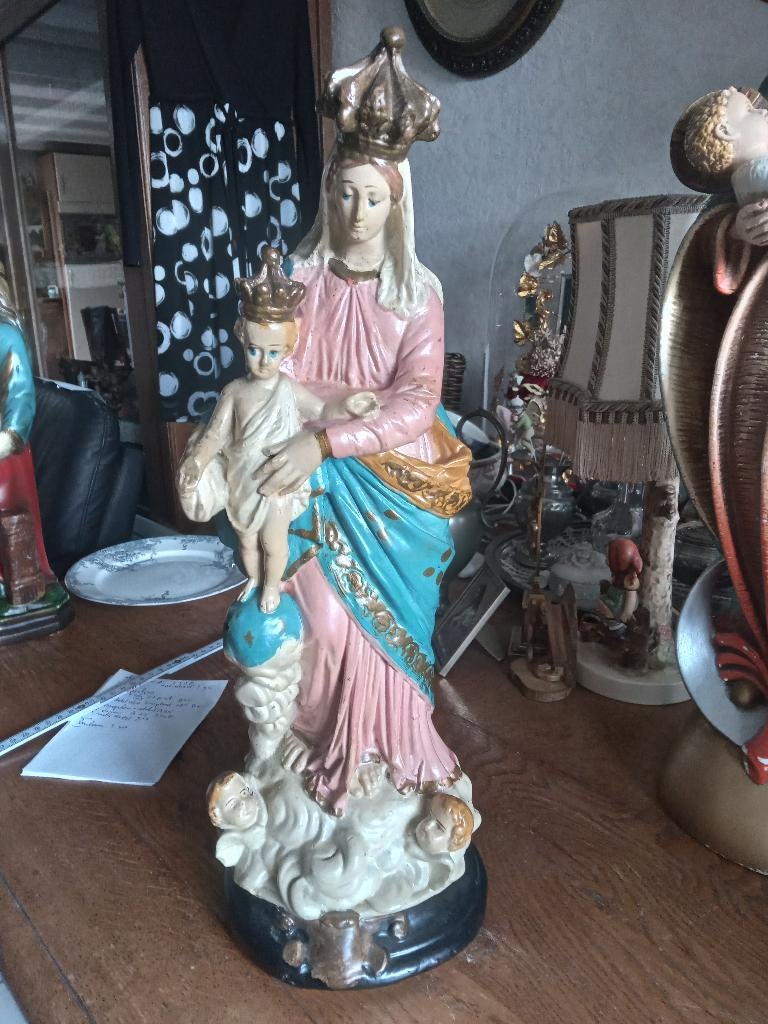 Prachtige antiek beeld notre dame de victorie, Antiek en Kunst, Ophalen of Verzenden