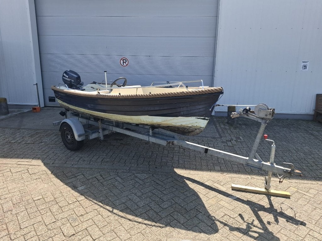 Te koop Oud Huyzer 410 console boot met Selva 8 pk 4 takt, Watersport en Boten, Vis- en Consoleboten, Ophalen, 8 pk, Gebruikt