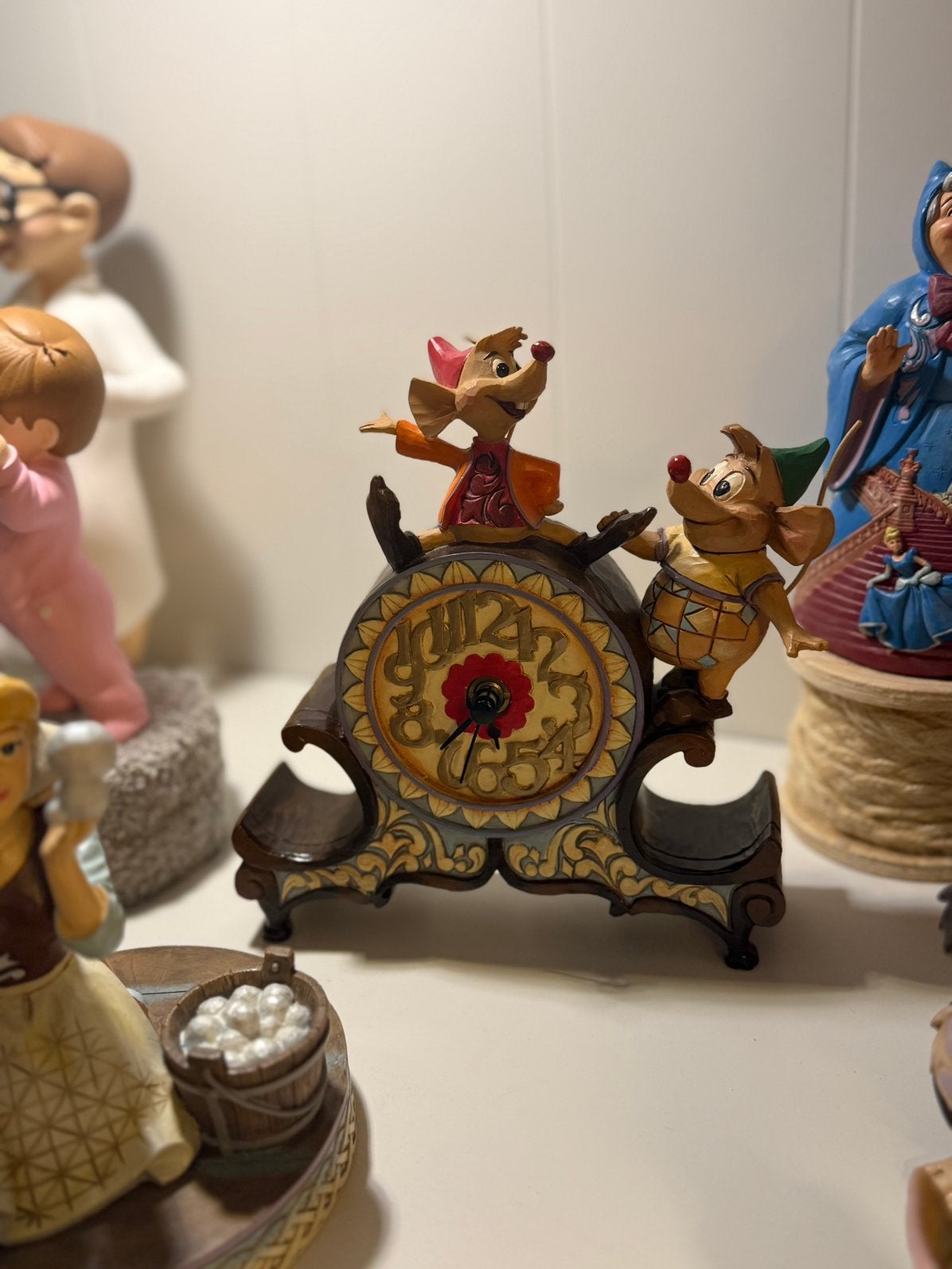 Dianey Traditions beeld/klok Jaq en Gus, Ophalen of Verzenden, Zo goed als nieuw, Beeldje of Figuurtje