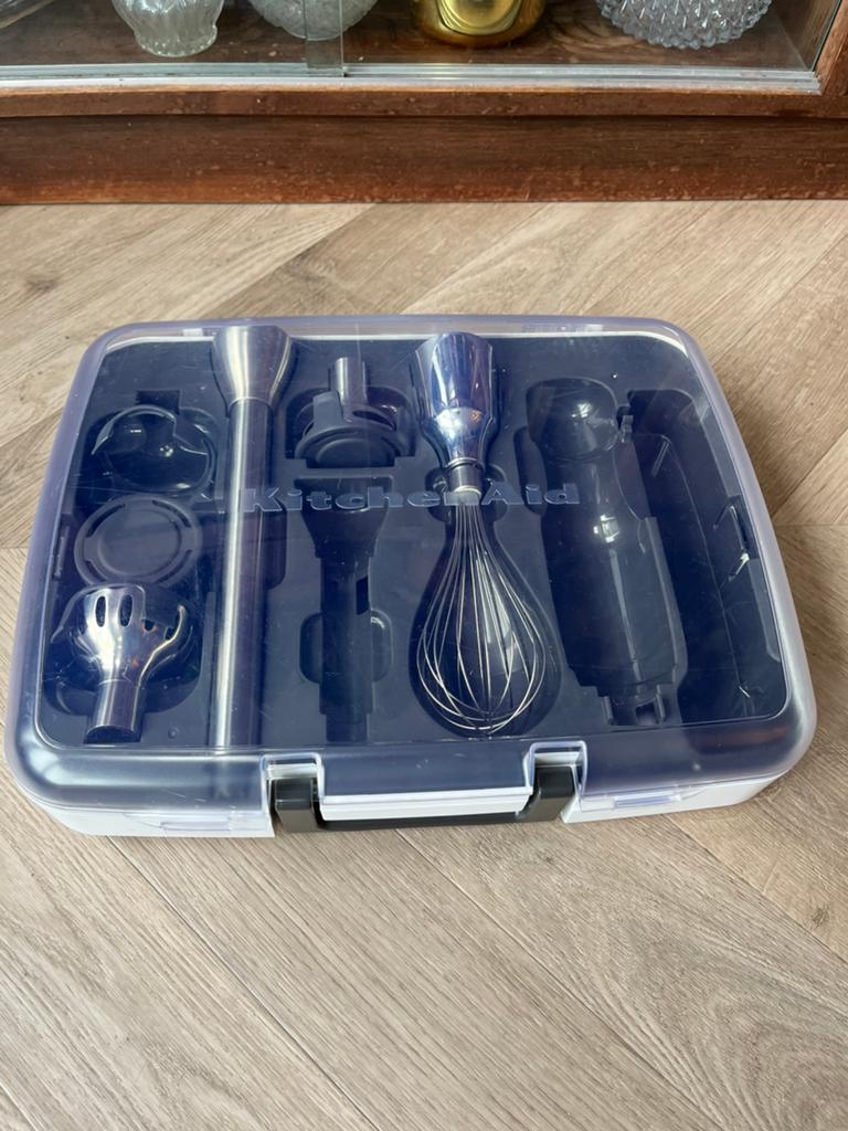 KitchenAid staafmixer opzetstukken en doos, Ophalen of Verzenden, Gebruikt