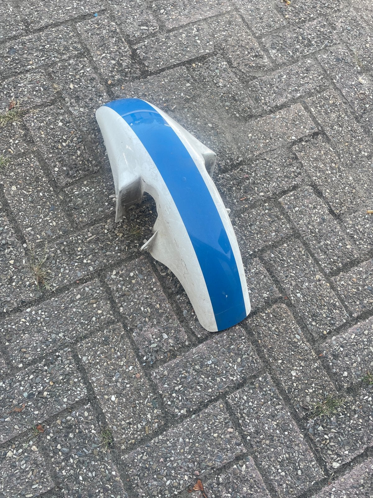 Spatbord voor Transalp xl600 - Wit met blauwe streep, Motoren, Ophalen of Verzenden, Gebruikt