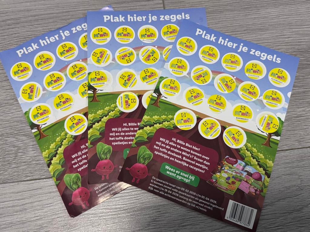 LIDL MINI’S KNUFFELS ZEGELS SPAARKAART, Verzamelen, Supermarktacties, Ophalen of Verzenden