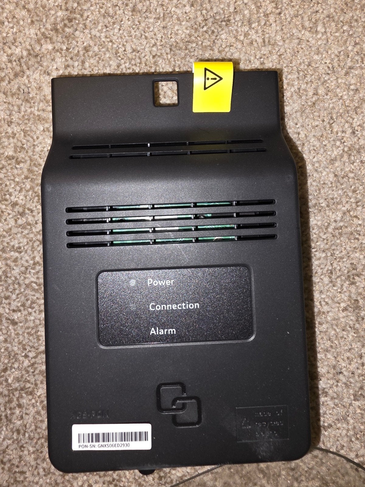 Genexis  xgs pon Zwarte Router/Modem - Goede Staat, Computers en Software, Ophalen of Verzenden, Gebruikt, Router met modem, Onbekend