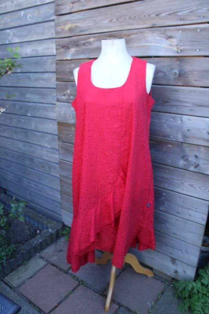 Jurk rood ART mt XXL/14 transp Vaste prijs, Kleding | Dames, Maat 46/48 (XL) of groter, Ophalen of Verzenden, Zo goed als nieuw