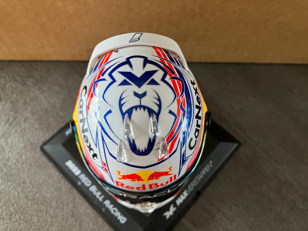 ✅ Max Verstappen 1:4 helm 2022 USA GP Red Bull RB18, Verzamelen, Automerken, Motoren en Formule 1, Ophalen of Verzenden, Nieuw