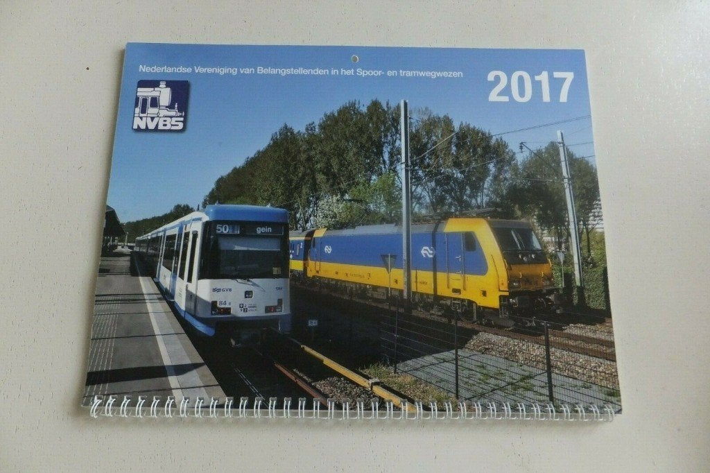 Kalender NVBS 2017 Nederlandse spoorwegen trein tram NS TOP, Verzamelen, Ophalen of Verzenden, Zo goed als nieuw, Trein, Boek of Tijdschrift