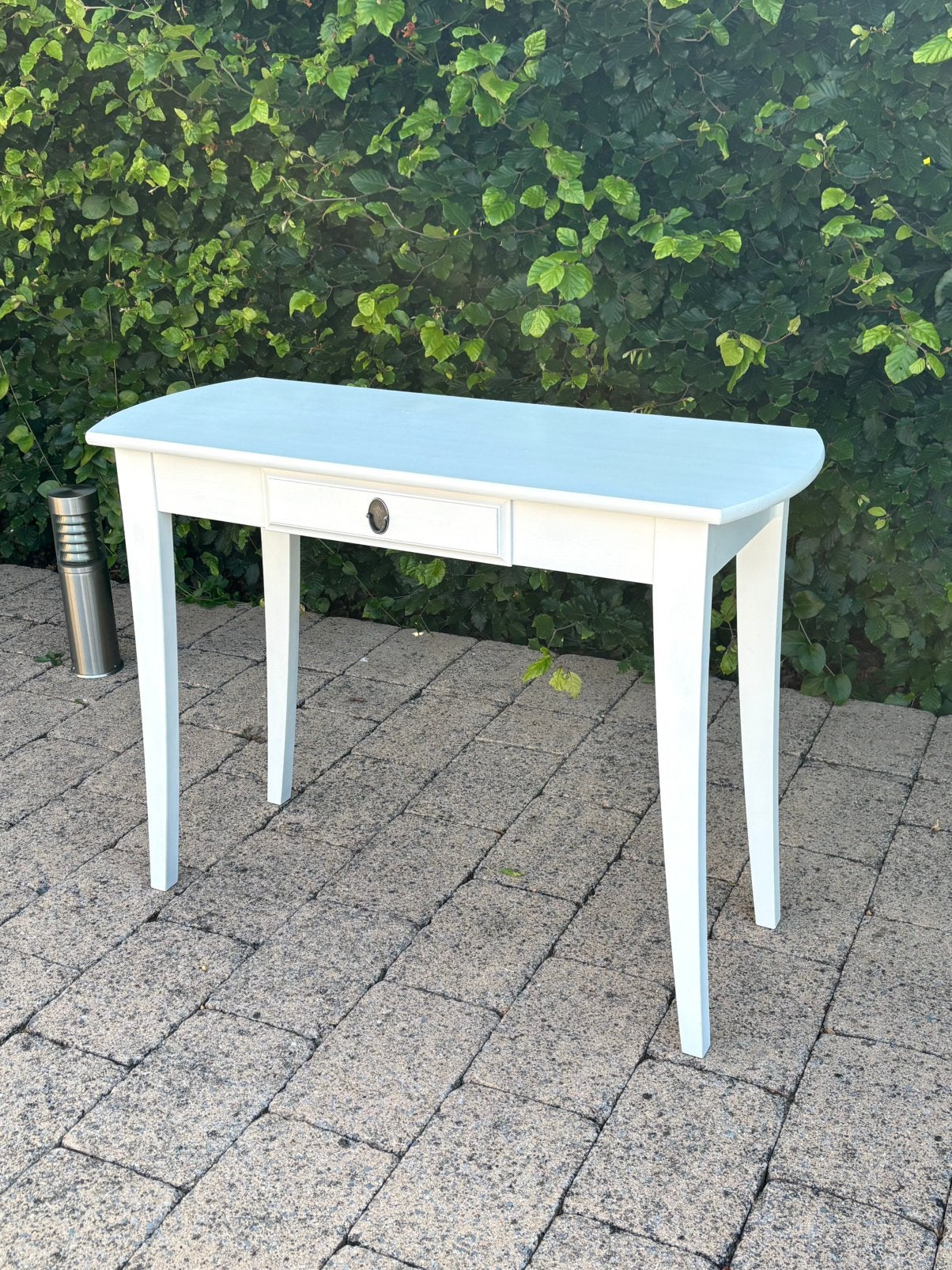 Bijzettafel / sidetable wit geverfd, Ophalen, Zo goed als nieuw, 75 cm of meer, 60 cm of meer