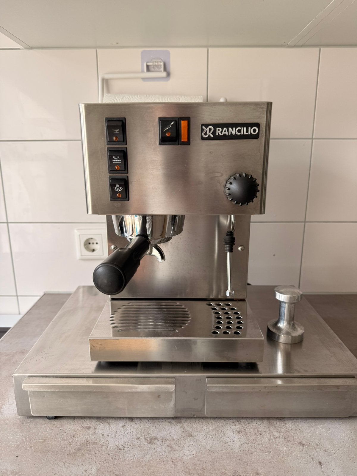 Rancilio Miss Silvia, Witgoed en Apparatuur, Espresso apparaat, 10 kopjes of meer, Gemalen koffie, Ophalen of Verzenden