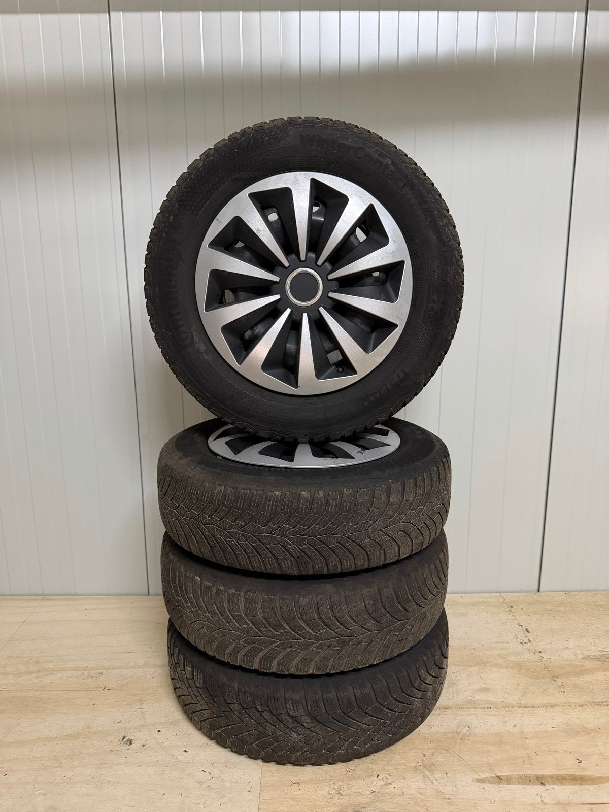 Winterset Volkswagen Polo 14 inch 5x100, Ophalen, 14 inch, Gebruikt, 175 mm
