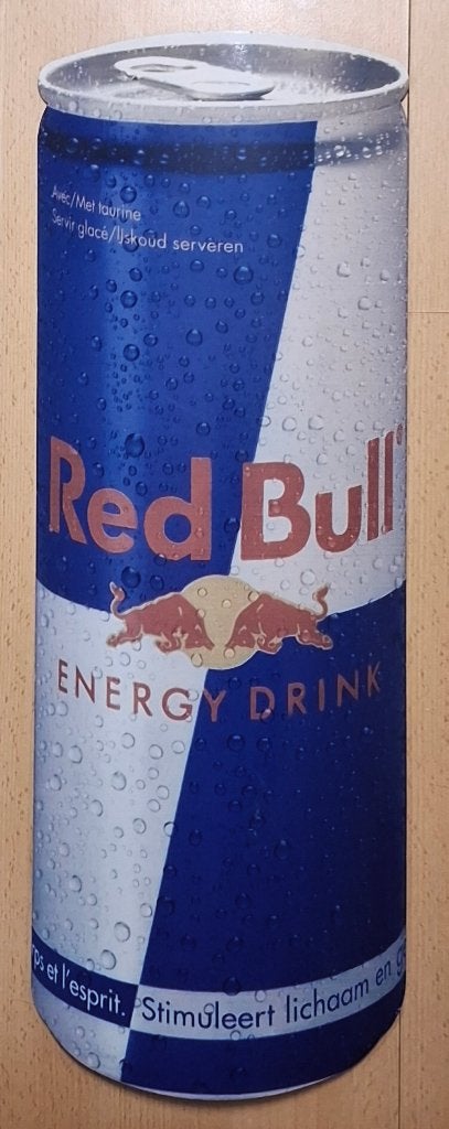 blikken reclame bordje red bull, Verzamelen, Merken en Reclamevoorwerpen, Ophalen of Verzenden, Zo goed als nieuw, Reclamebord
