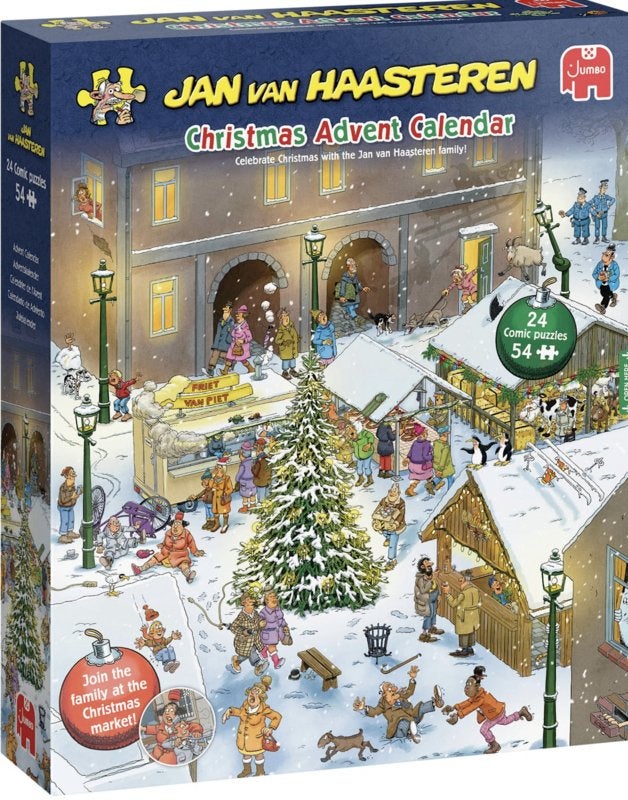 Jan van Haasteren - Advent Kalender 2026 - 24x54 stukjes, Ophalen of Verzenden, 500 t/m 1500 stukjes, Nieuw, Legpuzzel