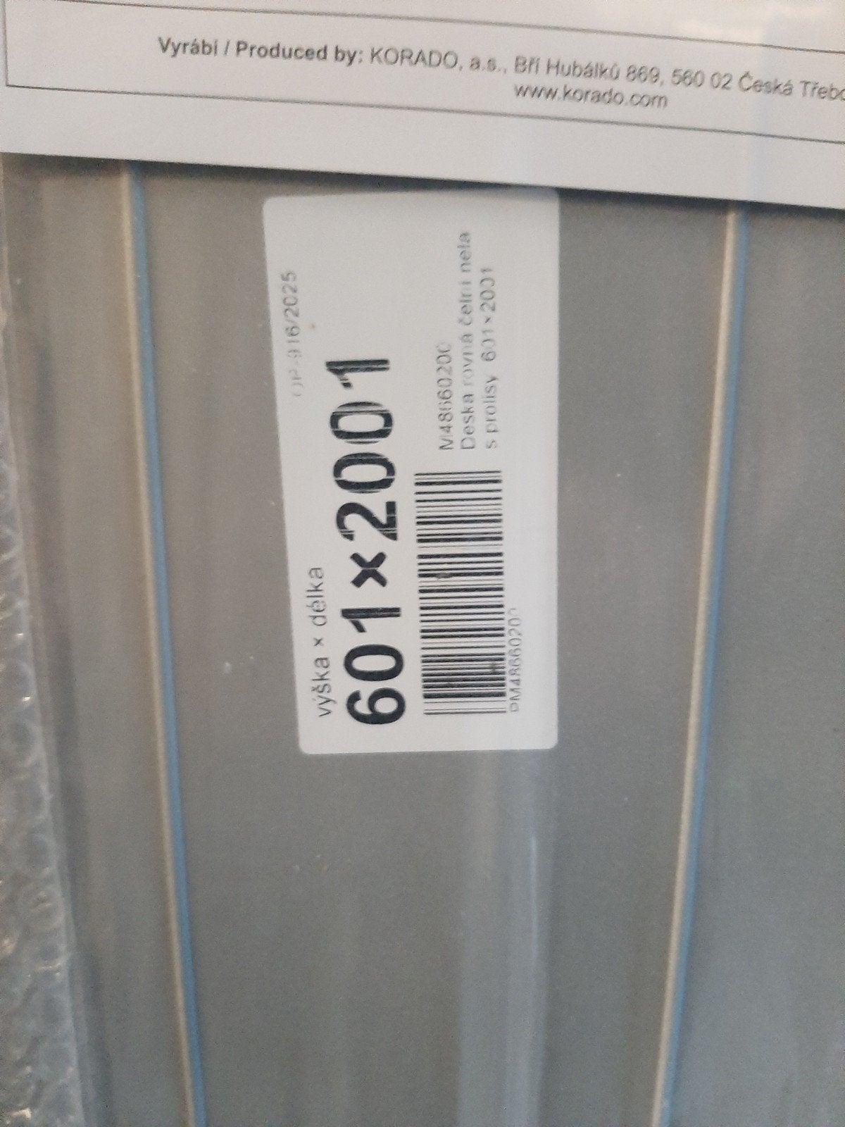 Radiator voorplaat met horizontale strepen., Ophalen, Nieuw, Radiator, 30 tot 80 cm