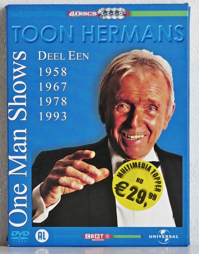 Toon Hermans – One Man Shows Deel Een (dvd-box), Stand-up of Theatershow, Gebruikt, Alle leeftijden, Toon Hermans