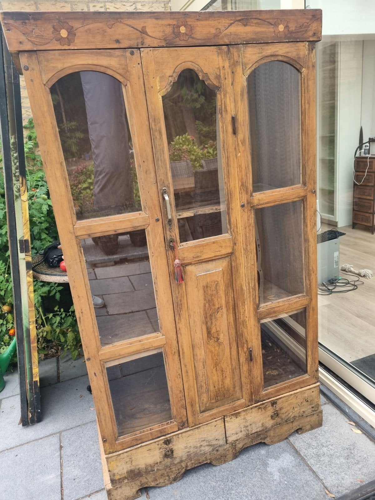 prachtige vitrine kast, Antiek en Kunst, Ophalen