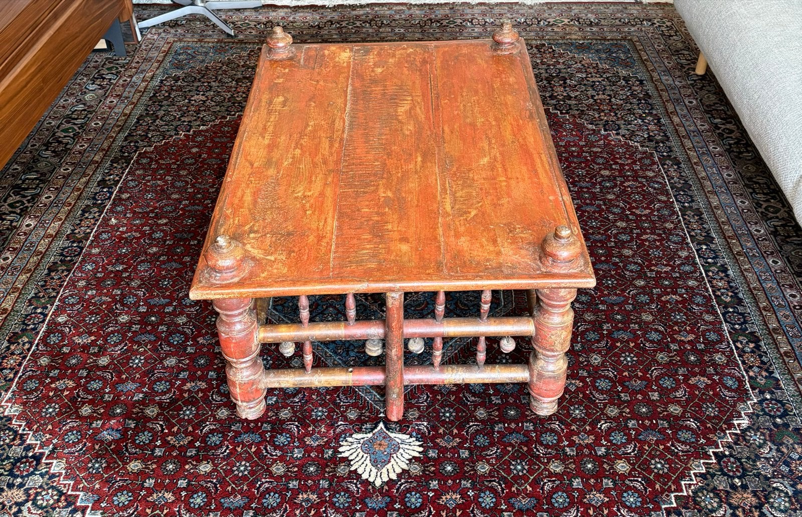 Antieke houten salontafel met rustieke uitstraling, Ophalen