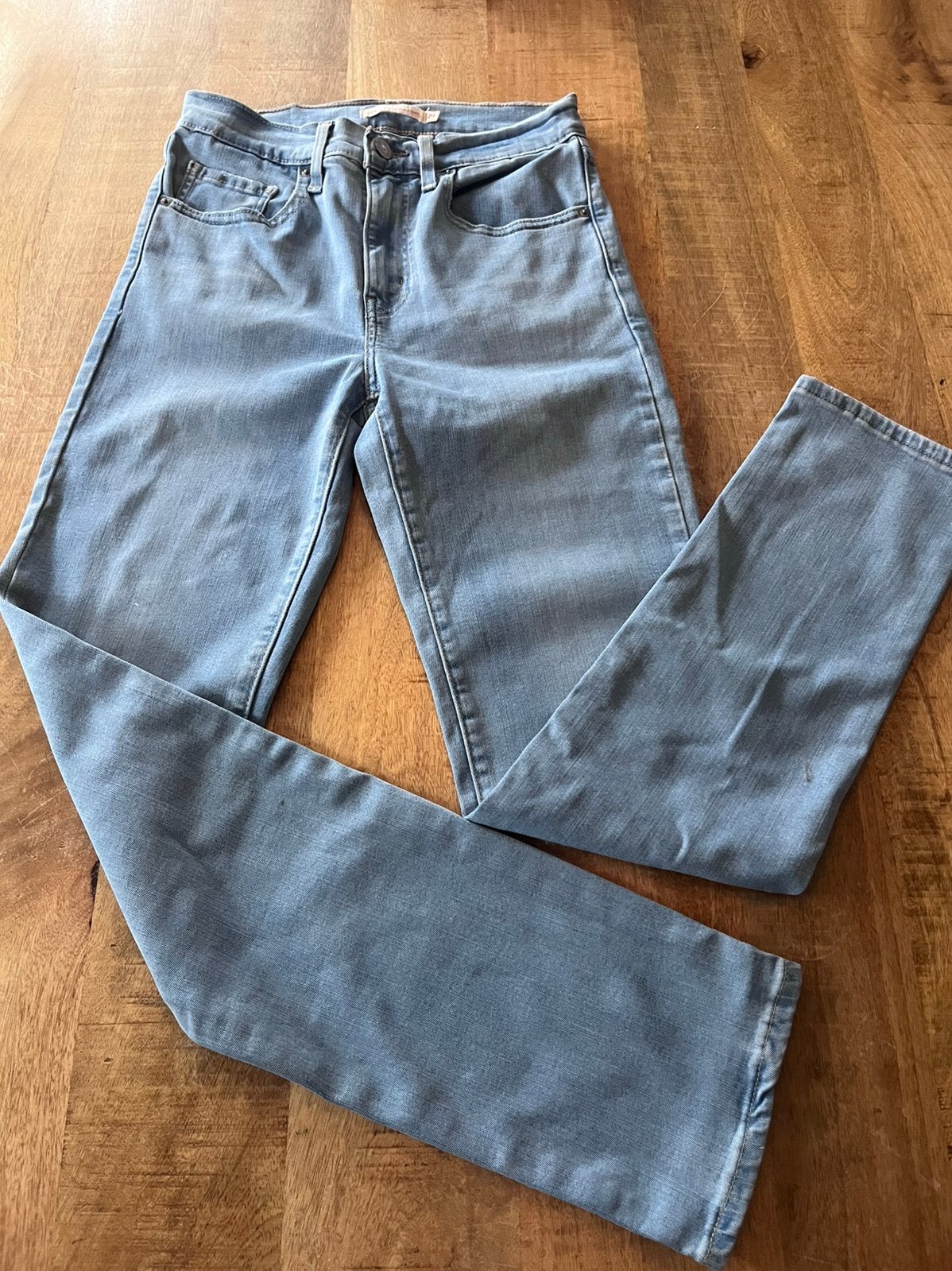 Levi’s 724 high rise straight, Ophalen of Verzenden, Zo goed als nieuw, Blauw, W27 (confectie 34) of kleiner