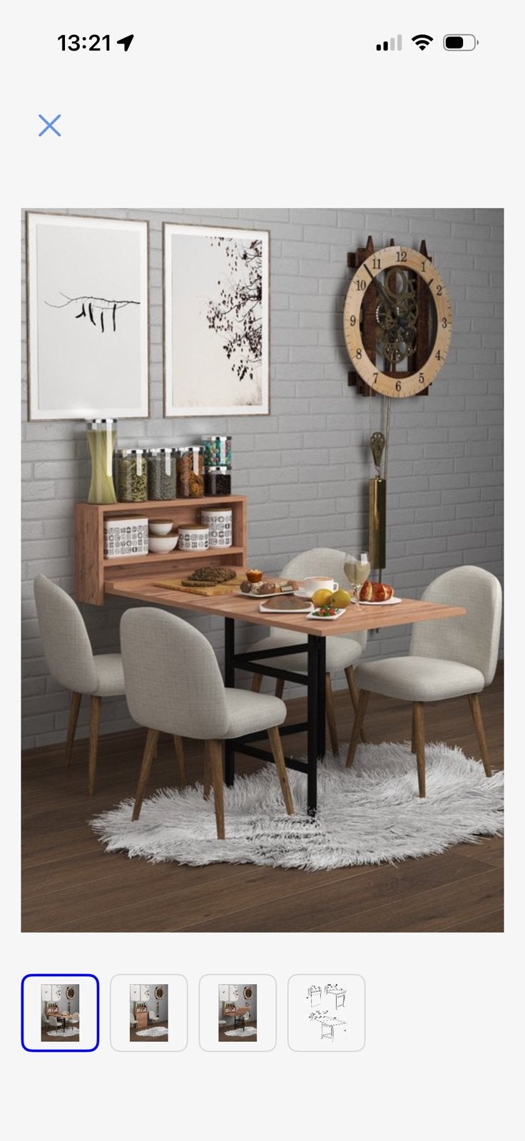 Inklapbaar eettafel goed voor beperkte ruimtes., Ophalen, 100 tot 150 cm, 50 tot 100 cm, Zo goed als nieuw