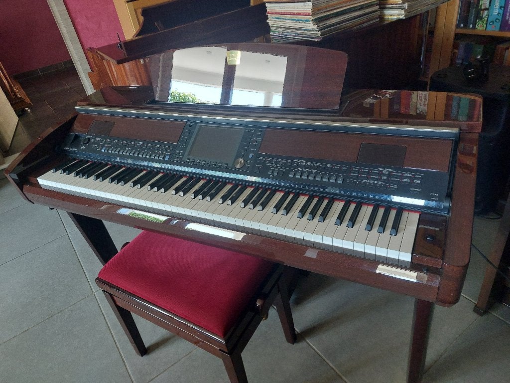 Yamaha CVP409 acajou, Ophalen, Bruin, Digitaal, Zo goed als nieuw