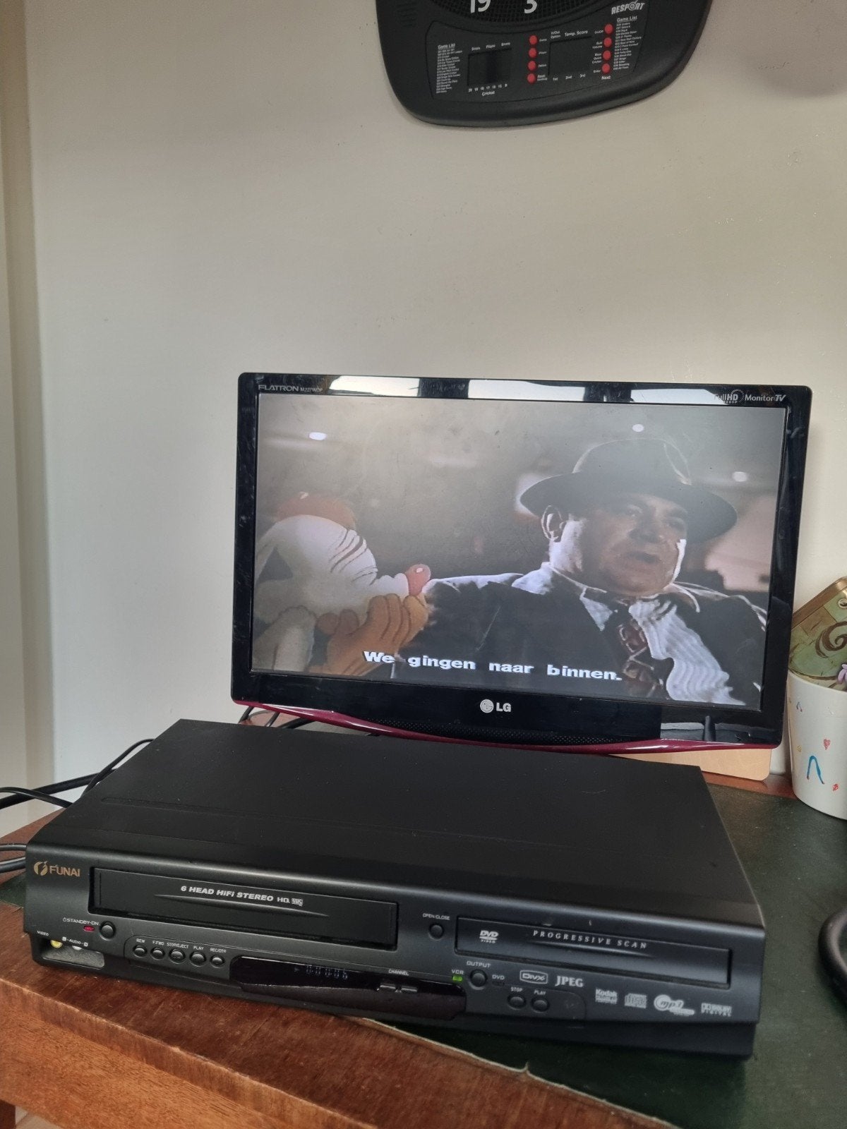 Vintage Funai D8a-A4110db pal  VHS Video & DVD Combo, Ophalen of Verzenden, Gebruikt, VHS-speler of -recorder