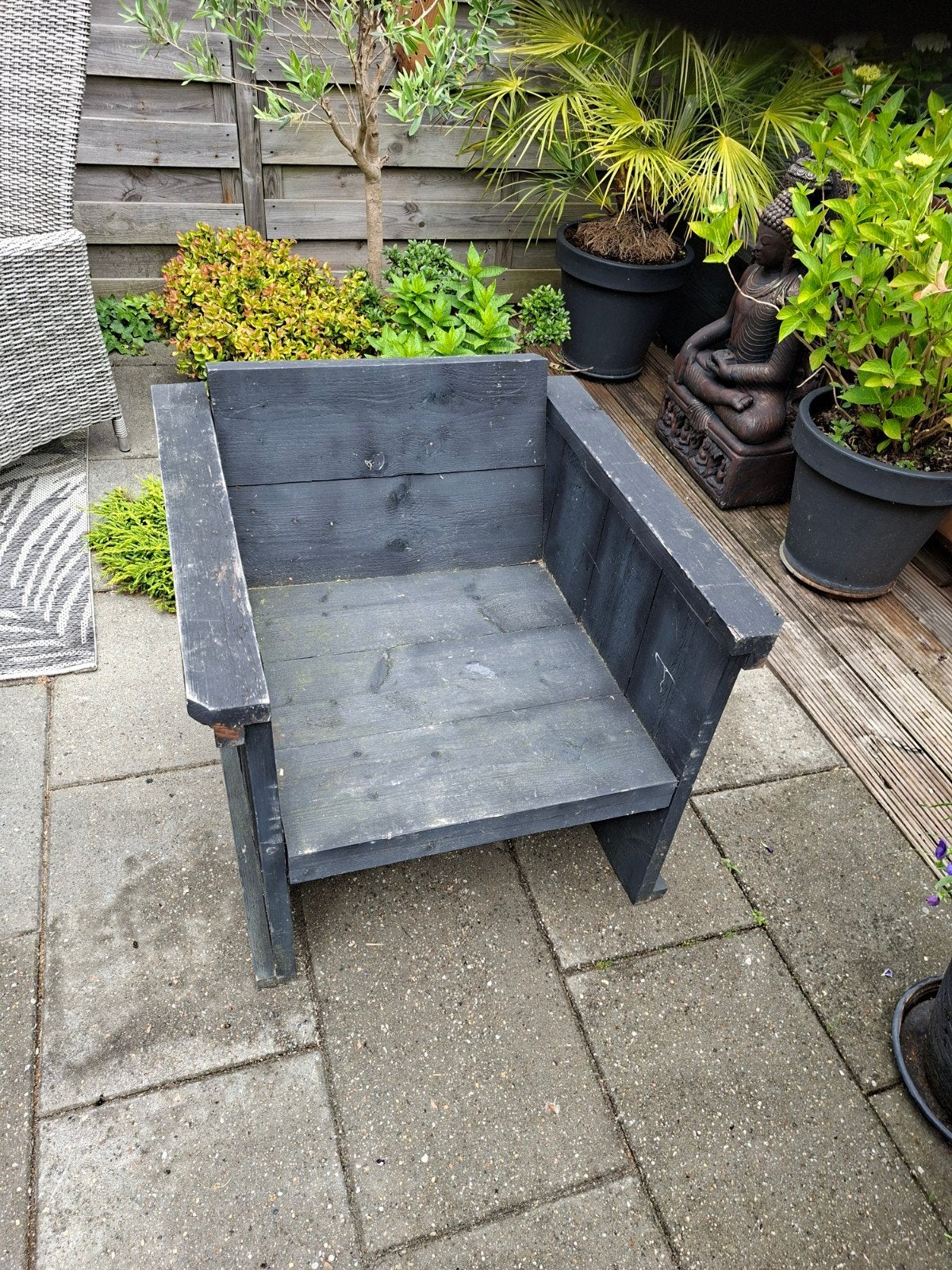 1x steigerhout tuinstoel, Tuin en Terras, Ophalen of Verzenden, Steigerhout