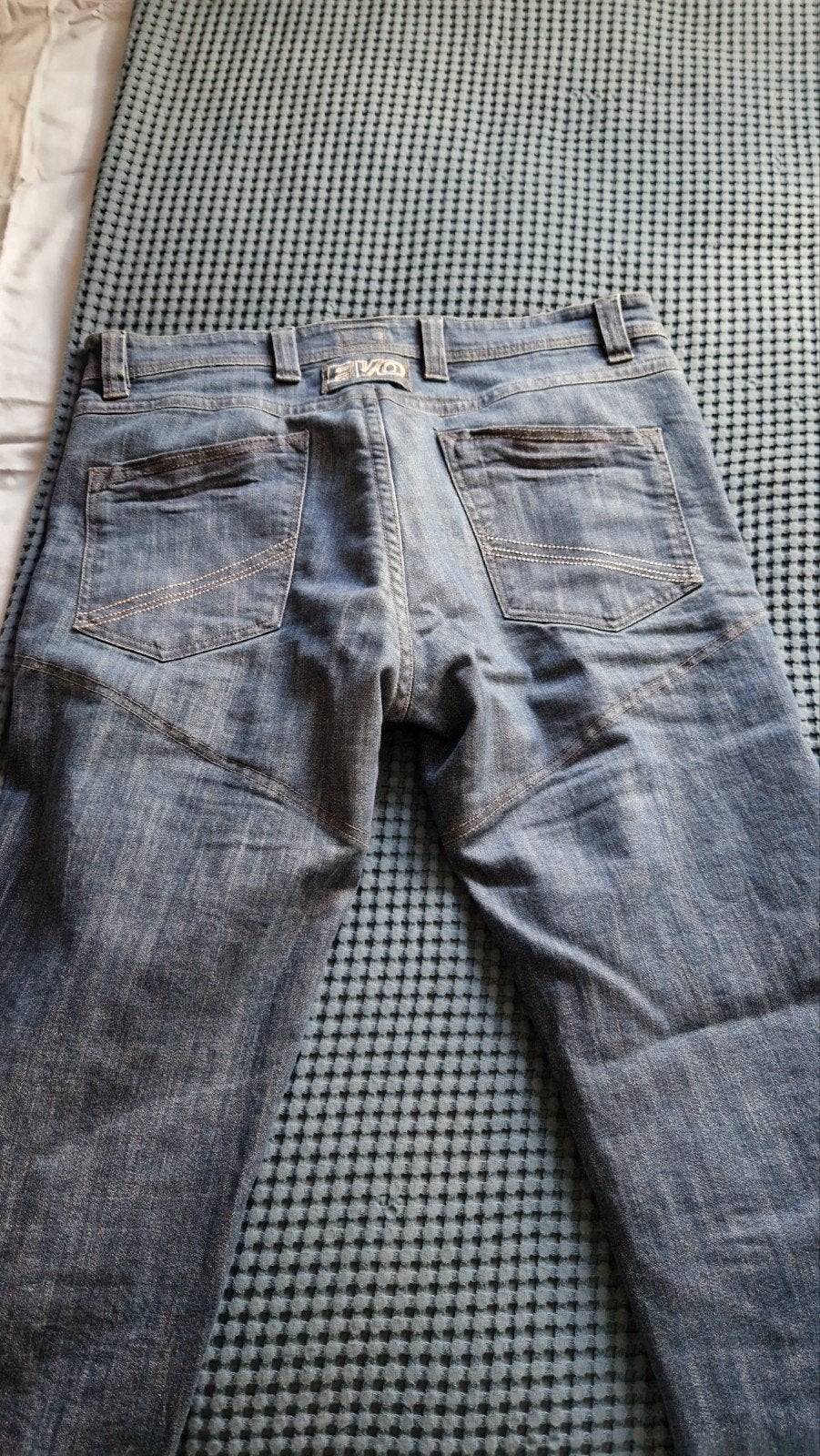Motorbroek Evolution spijkerbroek met Kevlar met 52, Ophalen, Zo goed als nieuw, Blauw, W36 - W38 (confectie 52/54)