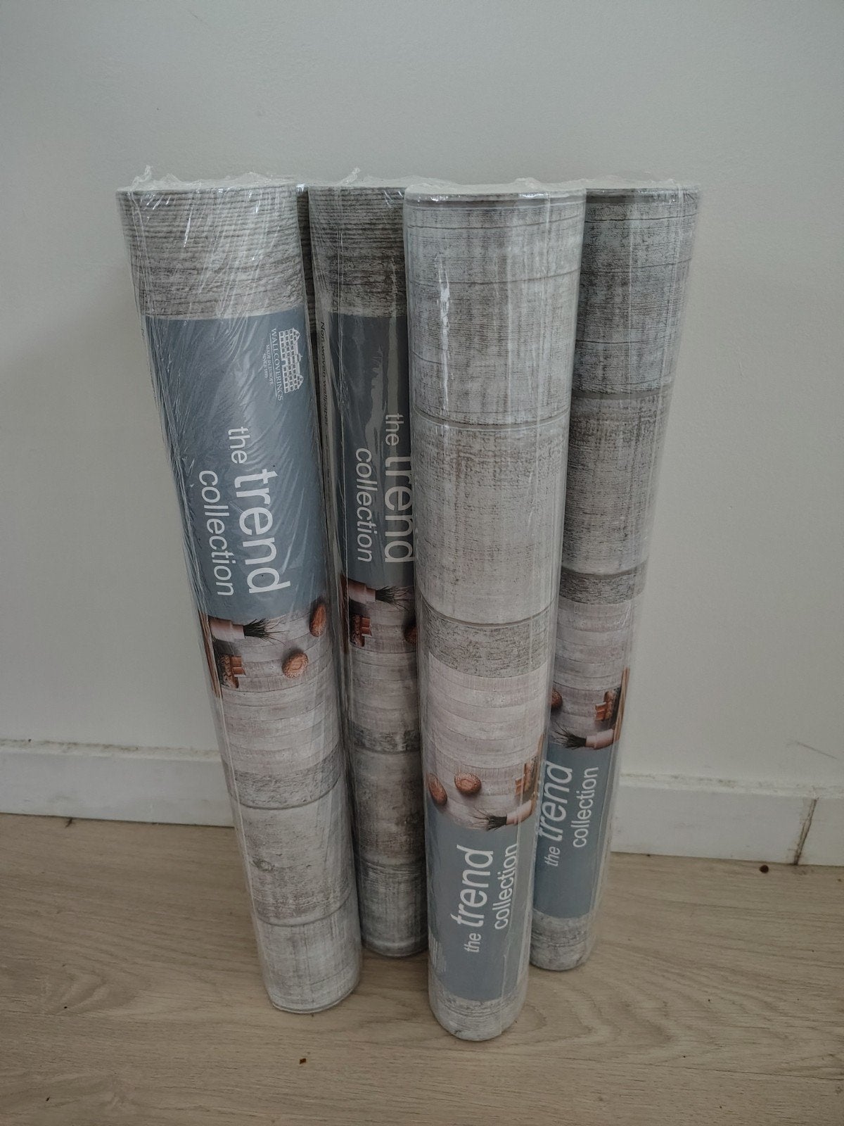 5 rollen The Trend Collection behang - Houtlook, Huis en Inrichting, Ophalen, Overige merken, Grijs, Modern