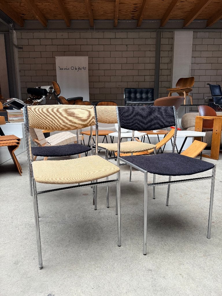 4x Gijs van der Sluis chair, Huis en Inrichting, Stoelen, Ophalen, Gebruikt, Overige kleuren, Vintage
