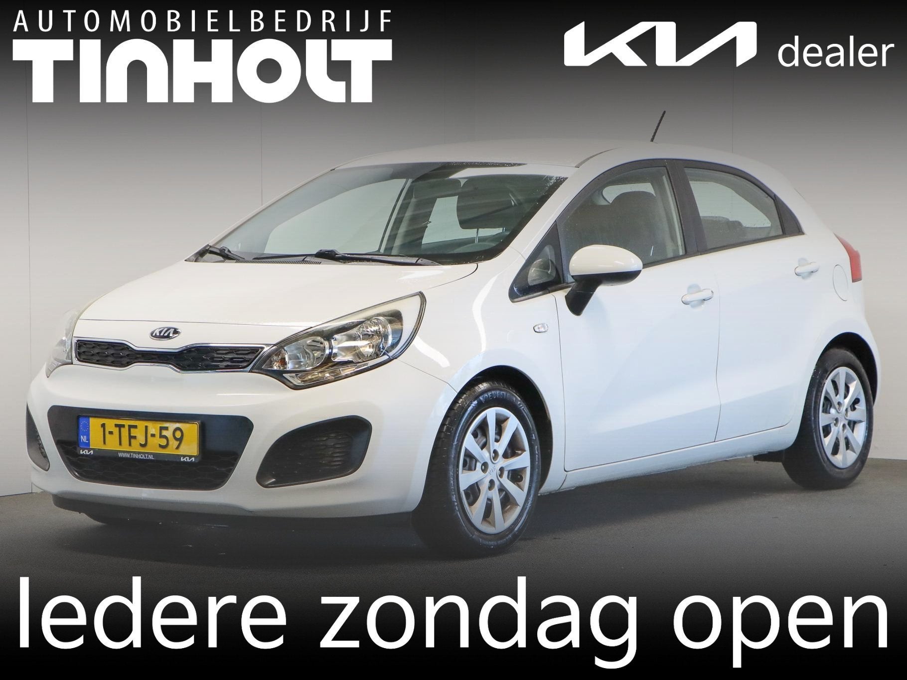 Kia Rio 1.2 CVVT Comfort Pack, Auto's, 4 cilinders, Elektrische ramen, Wit, Origineel Nederlands