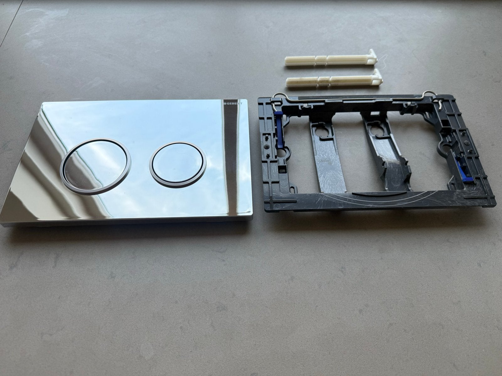 Geberit Sigma drukplaat chroom + inbouwframe (compleet), Ophalen of Verzenden, Nieuw, Chroom, Toilet