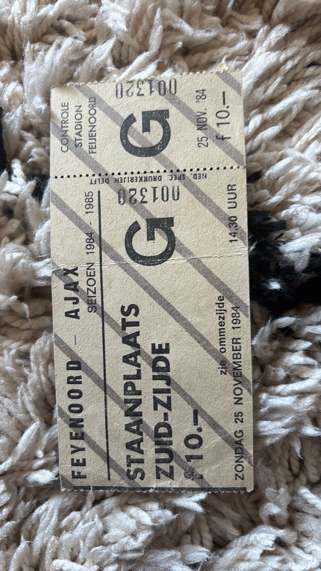 Oud stadiontticket kaartje feyenoord, Verzenden, Zo goed als nieuw, Feyenoord