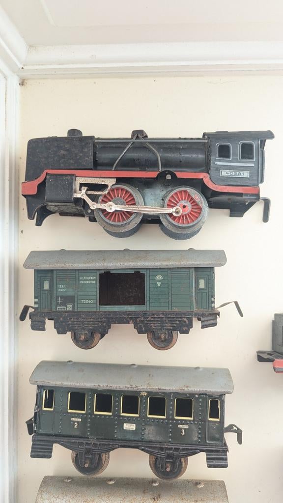 Dittler Blikken Speelgoed Trein Set met Rails en Wagons, Overige merken, Gelijkstroom, Ophalen of Verzenden, Analoog