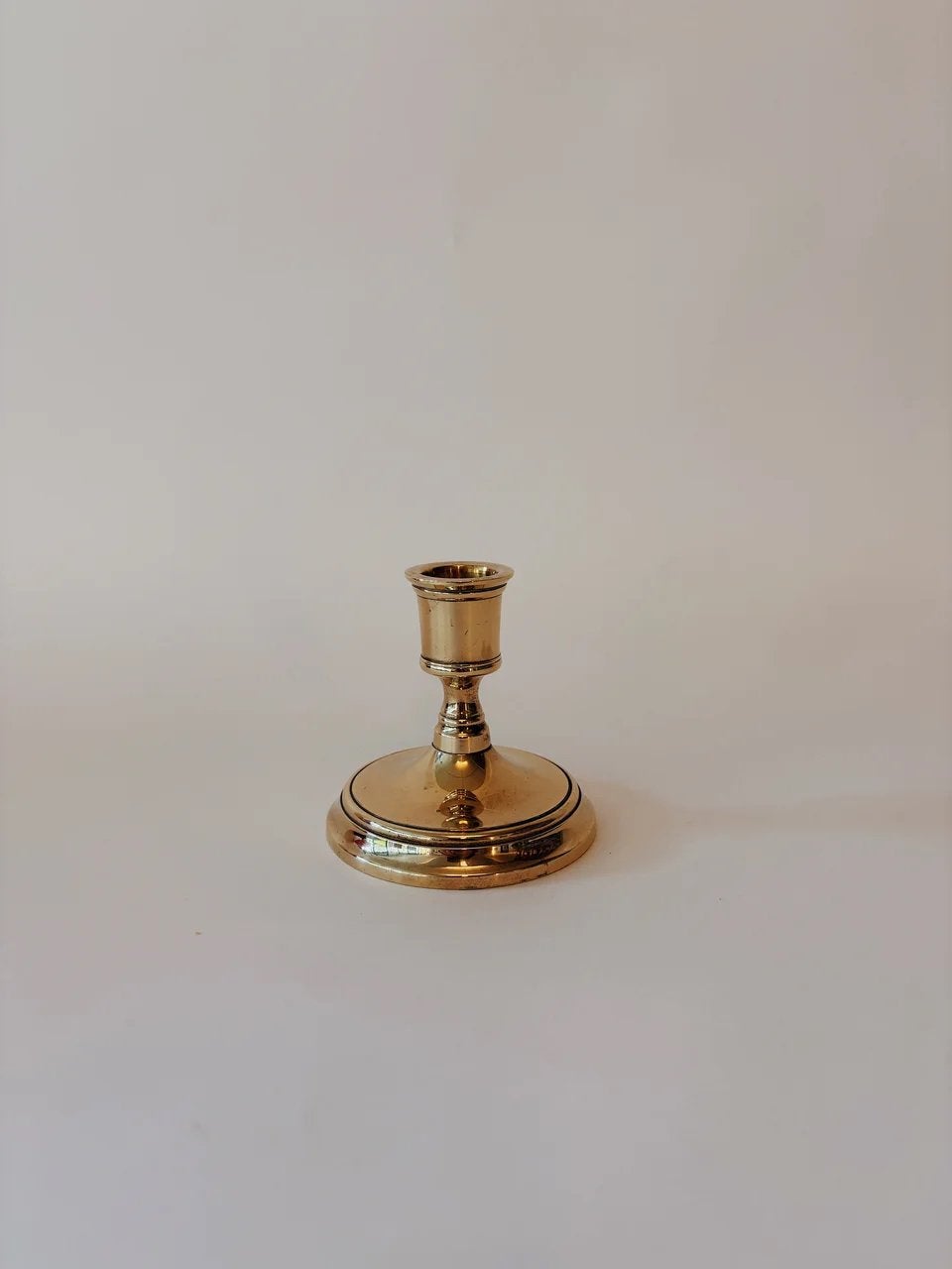 VINTAGE MESSING KANDELAAR | 8,5 CM, Ophalen of Verzenden, Koper of Brons