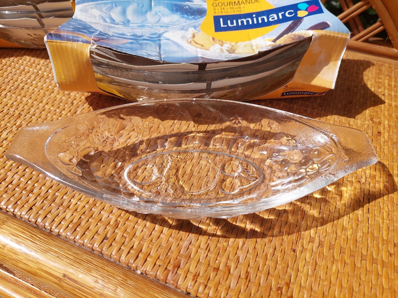 Luminarc schaaltjes, 2 sets van 3 stuks, nieuw in verpakking, Vintage, Nieuw, Ophalen of Verzenden, Glas