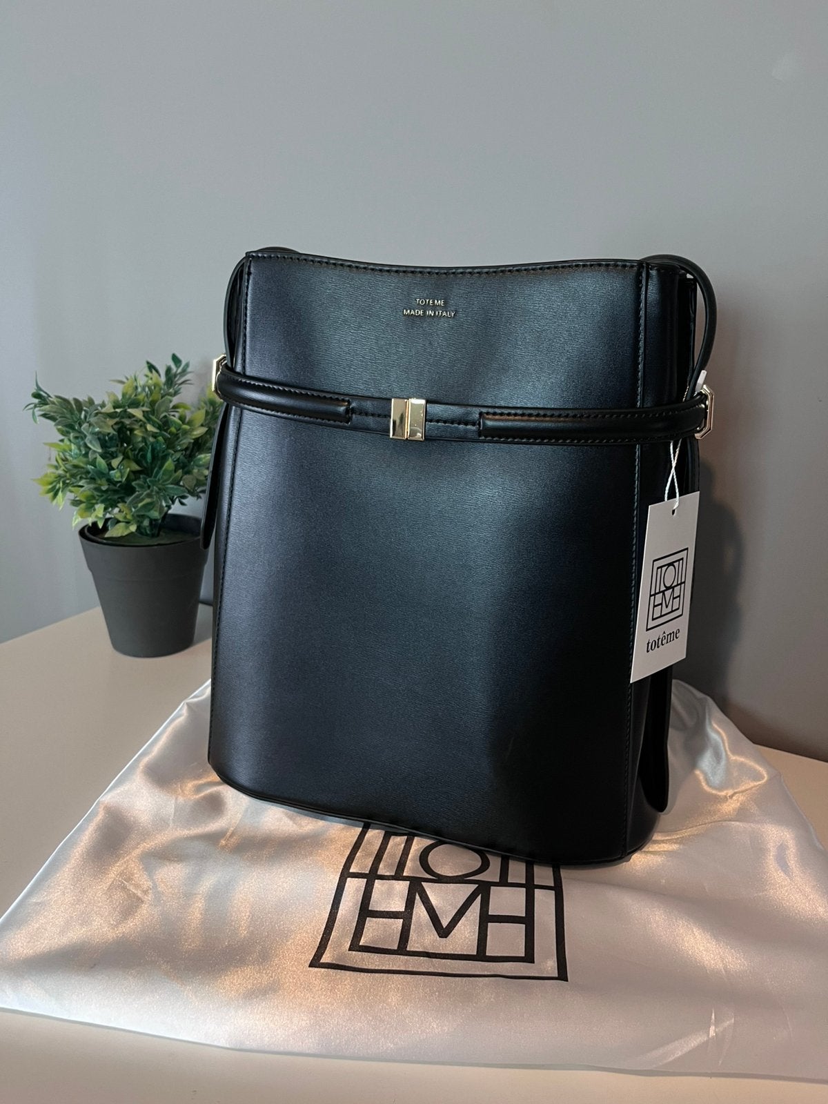 Tas Toteme Bucket Bag - Zwart, Overige merken, Zwart, Nieuw, Ophalen of Verzenden