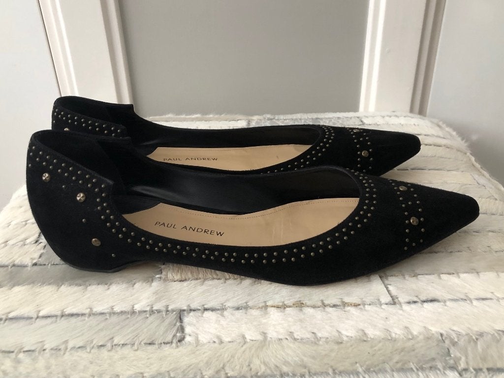 paul andrew black suede ballerina flats | 38, Ophalen, Zwart, Ballerina's, Zo goed als nieuw