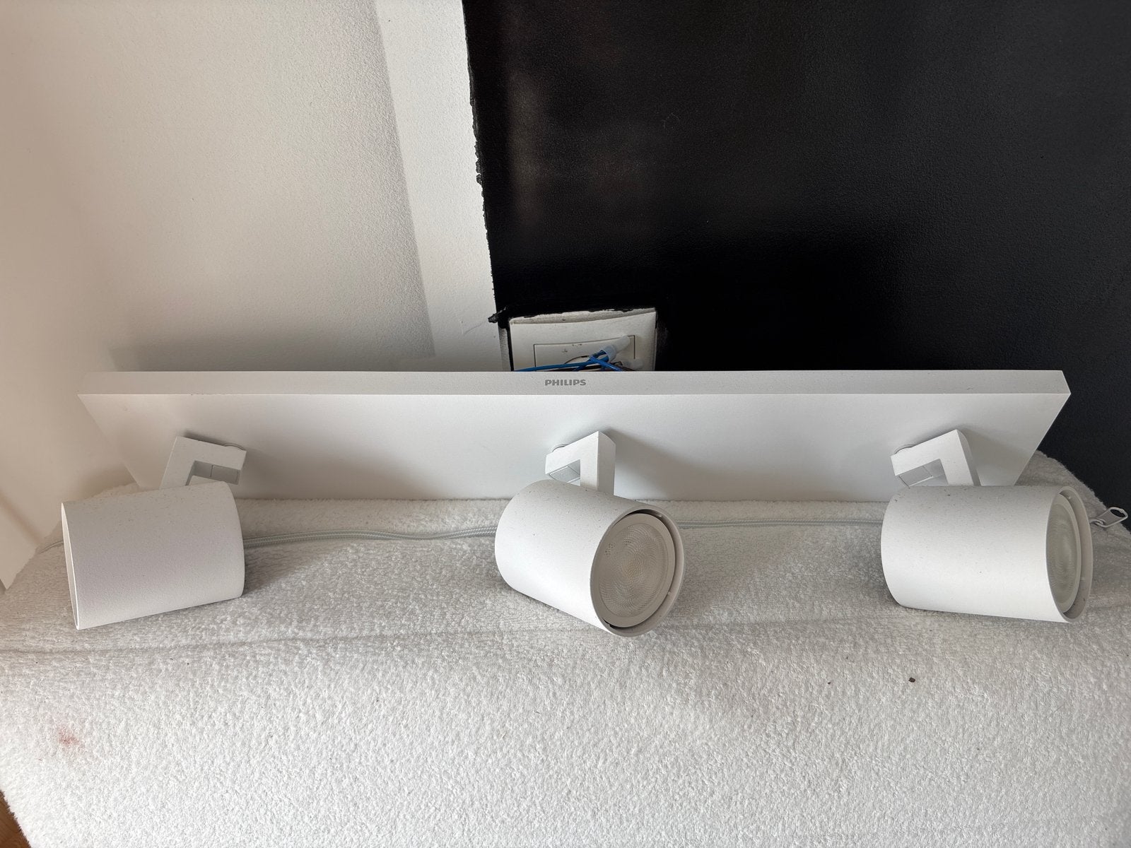 Philips Opbouwspot met 3 verstelbare spots, wit, Ophalen, Opbouwspot, Zo goed als nieuw, Metaal