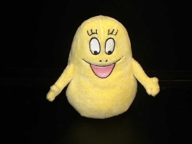 BARBAPAPA POPJE VELOURS GEEL MET GROTE OGEN EN ROZE, Ophalen of Verzenden, Nieuw, Overige typen