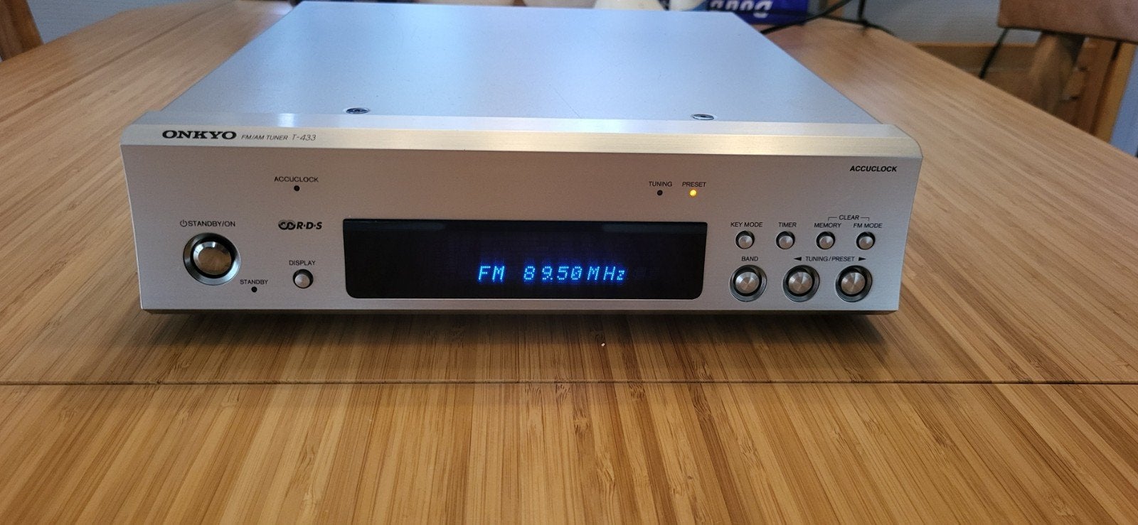 Onkyo FM/AM Tuner T-433 - Nette staat, Ophalen of Verzenden, Zo goed als nieuw