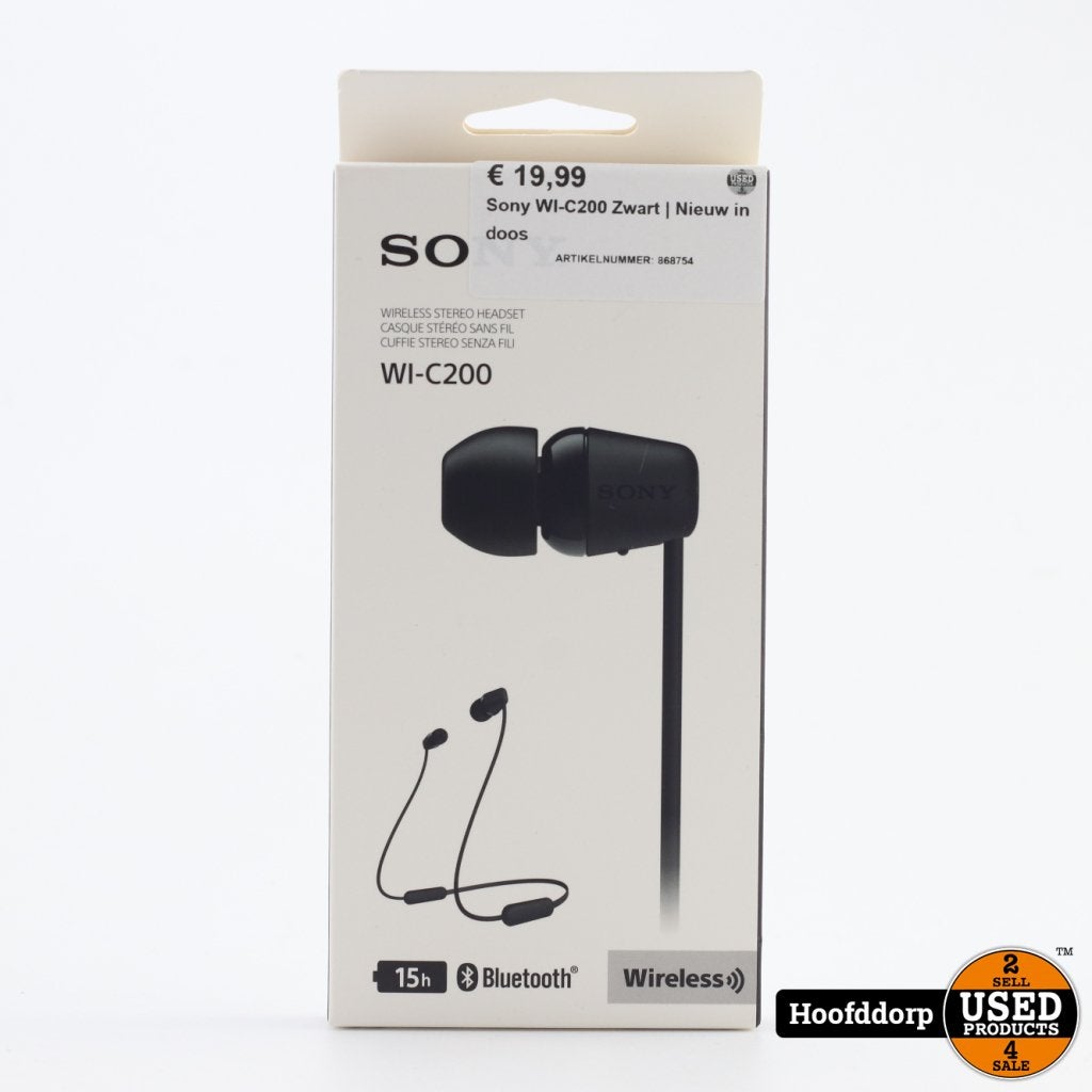 Sony WI-C200 Zwart | Nieuw in doos